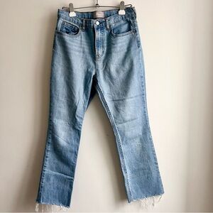 Everlane Light Blue Cropped Frayed Edge Jeans